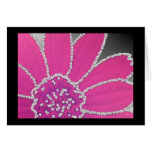 Diamond-Edge Flower - pink Greeting Cards