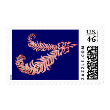 DIAMOND FEATHERS,pink blue Stamps