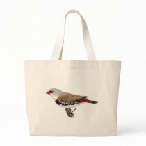 Diamond Firetail Finch - Stagonopleura guttata Canvas Bags