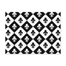Diamond Fleur De Lis Pattern Post Cards