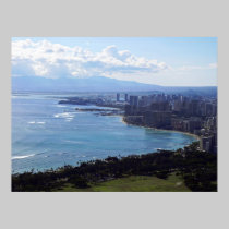 Diamond Head top view of city 4 posters
