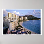 Diamond Head - Waikiki Beach, Oahu Poster