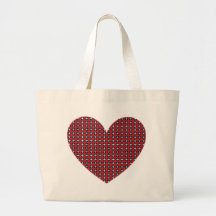Diamond Heart Canvas Bag