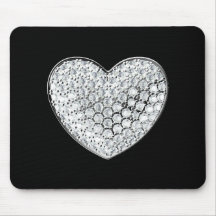 Diamond Heart Mouse Pad
