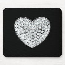Diamond Heart Mouse Pad