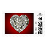 Diamond Heart Postage Stamps
