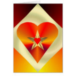 Diamond Heart Star Greting Card
