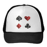 Diamond Hearts and Spades Gamblers Cap Hat