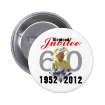 Diamond Jubilee 1952-2012 Pinback Button