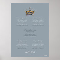 Diamond Jubilee Anthem Grey Poster