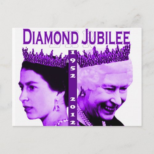 Diamond Jubilee commemorative postcard postcards
