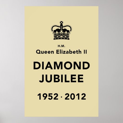Diamond Jubilee Commemorative Poster [Calm] Zazzle