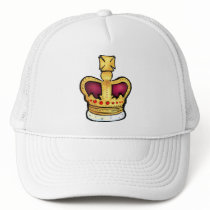 Diamond Jubilee Crown gorgeous drawing Mesh Hat