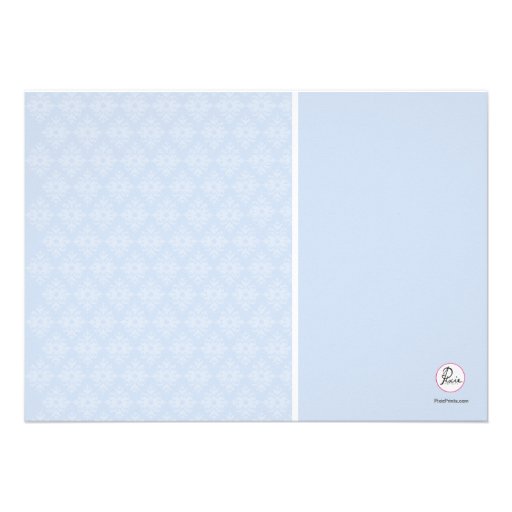 Diamond Lace Blue Photo Invitation