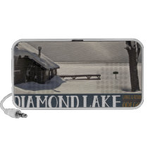 Diamond Lake Winter Marina - No Text Mp3 Speakers