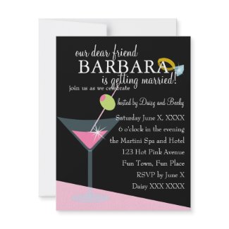 Diamond Martini invitation