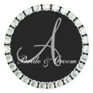 Diamond monogram A customizable seal sticker