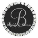 Diamond monogram B customizable seal sticker