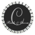 Diamond monogram C customizable seal sticker
