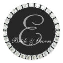Diamond monogram E customizable seal sticker