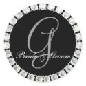 Diamond monogram G customizable seal sticker