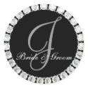 Diamond monogram J customizable seal sticker