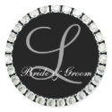 Diamond monogram L customizable seal sticker