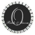 Diamond monogram O customizable seal sticker