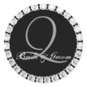 Diamond monogram Q customizable seal sticker
