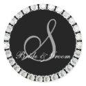 Diamond monogram S customizable seal sticker