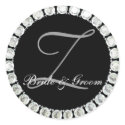 Diamond monogram Z customizable seal sticker