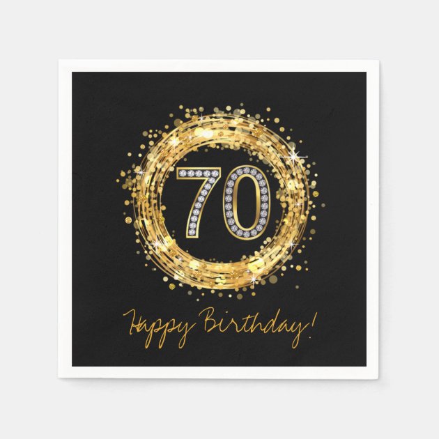 Diamond Number 70 Glitter Bling Confetti