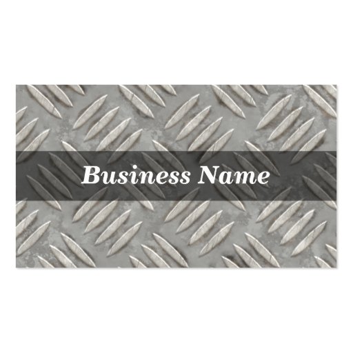 Diamond Plate Background Business Card Templates (front side)