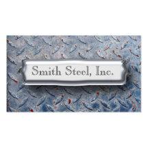 Diamond Plate Blue Business Cards