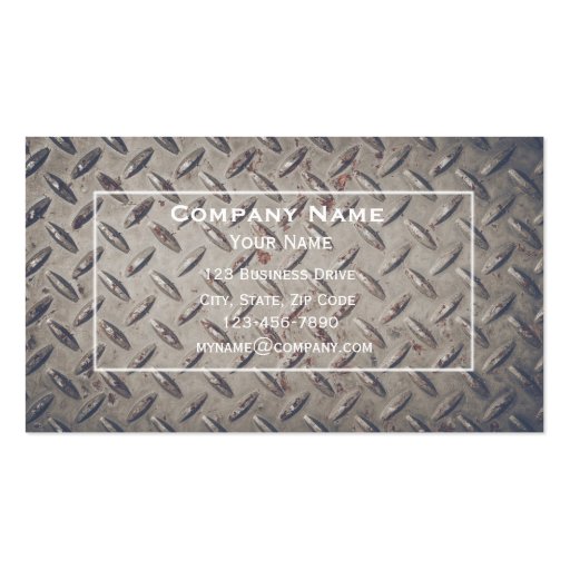 Diamond Plate Business Card Zazzle