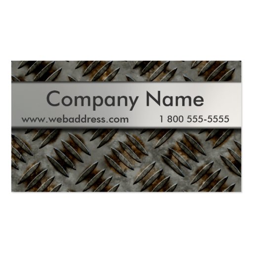 Diamond Plate Business Cards (front side)