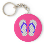 Diamond Plate Flip-Flop Key Chain