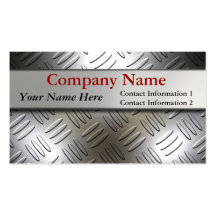 Diamond Plate Metal Look Business Cards