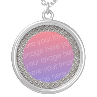 diamond plate photo frame necklaces Zazzle_necklace