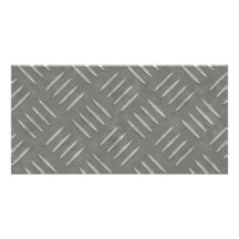 Diamond Plate Stainless Steel Textured Customized Photo Card