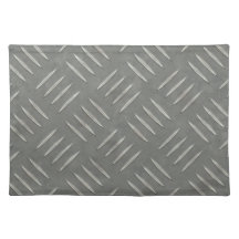 Diamond Plate Stainless Steel Textured Placemat