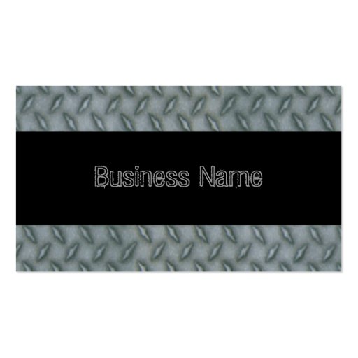 Diamond Plate Steel Business Card Template (back side)