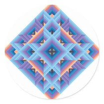 Diamond Quilt in Blue and Purple stickers