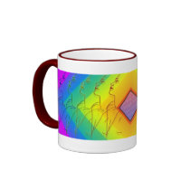 Diamond Rainbow with Photo Frame mugs by webcarve Diamond Rainbow with Photo Frame mugs