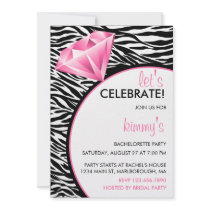 Diamond Ring Bling Bachelorette Party Invites