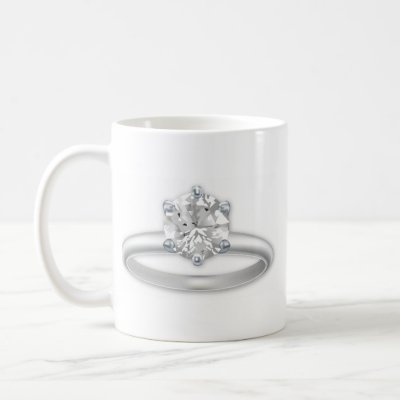 Diamond Ring Bling Clipart Graphic Coffee Mug by WeddingCentre