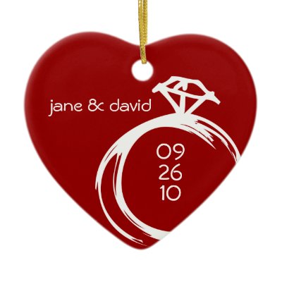 Diamond Ring Keepsake Wedding Ornament