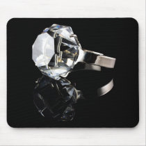 Diamond ring on black mousepads