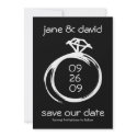 Diamond Ring Save The Date Announcements invitations