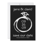 Diamond Ring Save The Date Announcements
